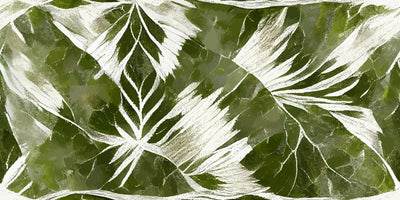 Ikat Boho Art Wallpaper, Greenish Mural, Oversized Custom Size Wall Art, Non-Woven, Non-Adhesive, Modern Wall Paper, Removable